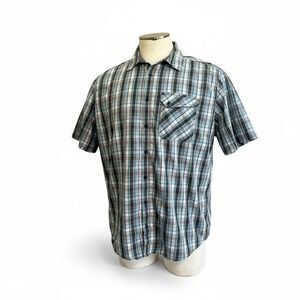 5.11 Tactical Plaid Short Sleeve Snap Up Shirt‎ Mens Large Grand